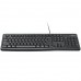 LOGITECH K120 Corded Keyboard - BLACK - USB - US INT'L - B2B