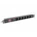 Lanberg power distribution unit (pdu) 19" 1U 16a 2m 6x schuko outlets black Lanberg power distribution unit (pdu) 19" 1U 16a 2m 6x schuko outlets black