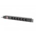 Lanberg power distribution unit (pdu) 19" 1U 16a 2m 6x schuko outlets black Lanberg power distribution unit (pdu) 19" 1U 16a 2m 6x schuko outlets black