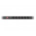 Lanberg power distribution unit (pdu) 19" 1U 16a 2m 6x schuko outlets black Lanberg power distribution unit (pdu) 19" 1U 16a 2m 6x schuko outlets black