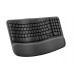 Logitech Wave Keys wireless ergonomic keyboard - GRAPHITE - US INT`L - 2.4GHZ/BT - N/A - INTNL-973 - UNIVERSAL