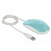 Оптична мишка DeLock, USB-A, Кабел 1.3 м, USB, 1200 dpi, Tюркоаз