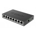 Суич D-Link DGS-108/E, 8 портов, 10/100/1000, Gigabit, метален корпус