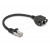 Delock Мрежов кабел удължителен S/FTP RJ45 мъжко към RJ45 женско, Cat. 6A, 25 cm, черен Delock Мрежов кабел удължителен S/FTP RJ45 мъжко към RJ45 женско, Cat. 6A, 25 cm, черен