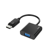 Адаптер HAMA, DisplayPort мъжко - VGA женско, Full-HD 1080p, Черен Адаптер HAMA, DisplayPort мъжко - VGA женско, Full-HD 1080p, Черен