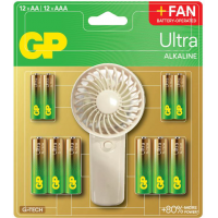 GP SUMMER PACK Алкални батерии ULTRA AA x 12 бр. + ULTRA AAA x 12 бр. + Fan/ Вентилатор/ GP BATTERIES GP SUMMER PACK Алкални батерии ULTRA AA x 12 бр. + ULTRA AAA x 12 бр. + Fan/ Вентилатор/ GP BATTERIES