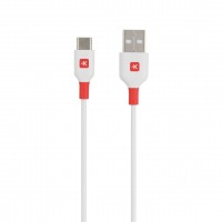 Skross Кабел USB-A 2.0 мъжко- USB-C мъжко, бял,  120 cm, 60w