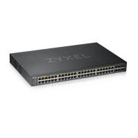 Суич ZYXEL GS1920-48HP, 44х GbE порта, 4х Combo порта SFP/RJ-45, Управляем, Монтаж в шкаф Суич ZYXEL GS1920-48HP, 44х GbE порта, 4х Combo порта SFP/RJ-45, Управляем, Монтаж в шкаф