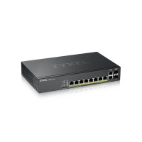 Суич ZyXEL GS-2220-10HP, 10 портов Layer2+, 8x Gigabit PoE + 2x Gigabi Суич ZyXEL GS-2220-10HP, 10 портов Layer2+, 8x Gigabit PoE + 2x Gigabi