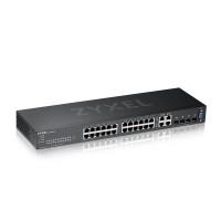 Суич ZyXEL GS-2220-28, 24 портов Layer2+, 24x Gigabit + 4x Gigabit com Суич ZyXEL GS-2220-28, 24 портов Layer2+, 24x Gigabit + 4x Gigabit com