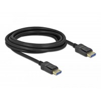 Кабел Delock DisplayPort 2.0 мъжко - DisplayPort 2.0 мъжко, 3.0м, 54 Gb/s, Черен Кабел Delock DisplayPort 2.0 мъжко - DisplayPort 2.0 мъжко, 3.0м, 54 Gb/s, Черен